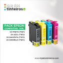 Pack Epson Compatível 18 XL (4xPreto, 2xAzul, 2xMagenta, 2xAmarelo) (10 Unidades)