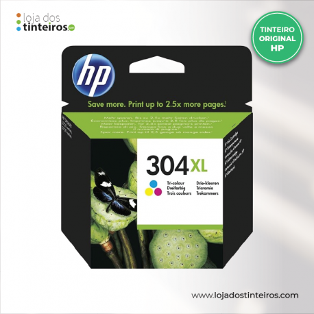 HP 304 XLC - Tinteiro Tricolor Compatível para HP DeskJet 3720, 3730, 3732, N9K07AE