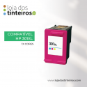 HP 301XL C - Tinteiro Tricolor Compatível para HP 1050, 2050, 2050S, 1000, 3000, 3050, J610A CH564EE
