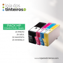 Pack Compatível HP 364XL (2x preto, 2x azul, 2x magenta, 2x amarelo)