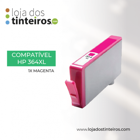 HP 364XL M - Tinteiro Magenta Compatível para HP 5380, 6380, 5460, 5324, CB324EE