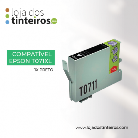 EPSON 711 XL - Tinteiro Preto Compatível para Epson Stylus D78, D78, D92, DX4000