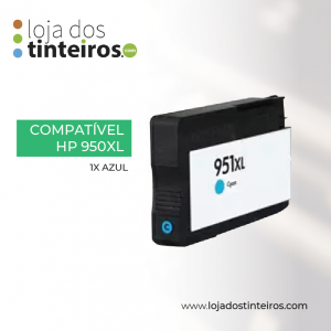 HP 951XL C Tinteiro Azul Compatível para HP PRO8100, PRO8600E, PRO8600PLUS CN046AE