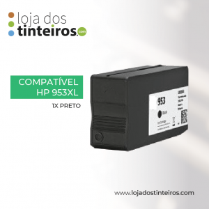 HP 953 XL BK - Tinteiro Preto Compatível para HP Pro8210, 8218, 8710, 8720, 8730, 7740 - 2K L0S70AE