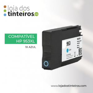 HP 953 XL C - Tinteiro Azul Compatível para HP Pro8210, 8218, 8710, 8720, 8730, 7740 - 1.6K F6U16AE