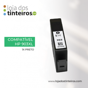 HP 903XL BK - Tinteiro Preto Compatível para HP Pro 6860, 6960, 6970, 6950, 6968, 6966 - T6M15AE