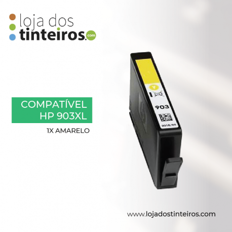HP 903XL Y - Tinteiro Amarelo Compatível para HP Pro 6860, 6960, 6970, 6950, 6968, 6966 - 0.8K T6M11AE