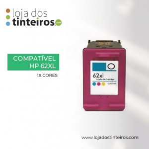 HP 62XL C - Tinteiro Tricolor Compatível para HP 5640, 5600, 5644, 7600, 5740, 8040, 8045 C2P07AE