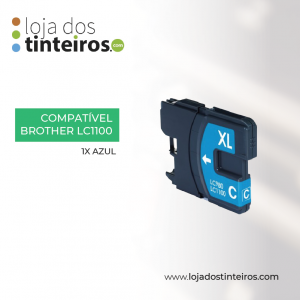 BROTHER LC 1100C - Tinteiro Azul Compatível para Brother LC61C, LC980C, LC1100C