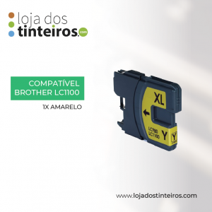 BROTHER LC 1100Y - Tinteiro Amarelo Compatível para Brother LC61Y LC980Y LC1100Y