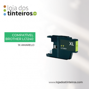 LC1240Y - Tinteiro Amarelo Compatível para Brother J525W, J430W, J925DW, J6510DW, J6910DW