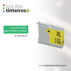 BROTHER LC 1000Y - Tinteiro Amarelo Compatível para Brother LC51Y, LC970Y, LC1000Y
