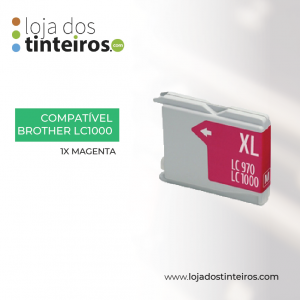 BROTHER LC 1000M - Tinteiro Magenta Compatível para Brother LC51M LC970M LC1000M
