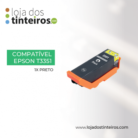ARET3351 - Tinteiro Preto Compatível para Epson XP530, XP630, XP635, XP830 33XLBK