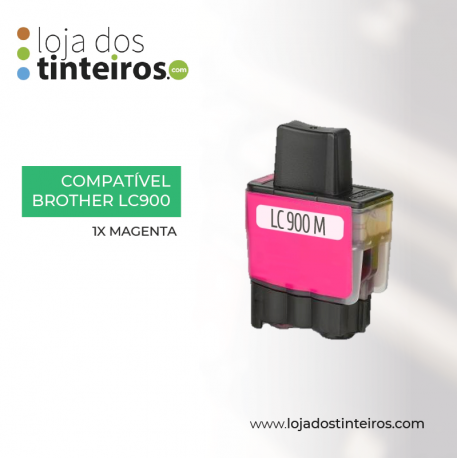 BROTHER LC 900M - Tinteiro Magenta Compatível Brother LC-900M (LC-41 M)
