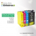 Pack Epson Compatível 27 XL (1xPreto, 1xAzul, 1xMagenta, 1xAmarelo) (4 Unidades)