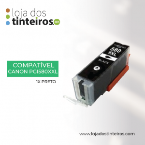 CANON CLI 581 XXL BK - Tinteiro Preto Compatível para Canon TS6150, 8150, 9150, TR7550, 8550 - 4.59K 1998C001