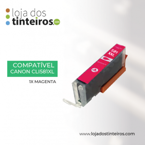 CANON CLI 581 XXL M - Tinteiro Magenta Compatível para Canon TS6150, 8150, 9150, TR7550, 8550 - 0.83K, 1996C001