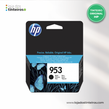 HP 953 BK - Tinteiro Preto Original para HP Pro8210, 8218, 8710, 8720, 8730, 7740 - 1K L0S70AE